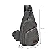 Daosen Sports Unbalance Backpack Sling Bag for Men Canvas Chest Pack/Hiking Bag Gray