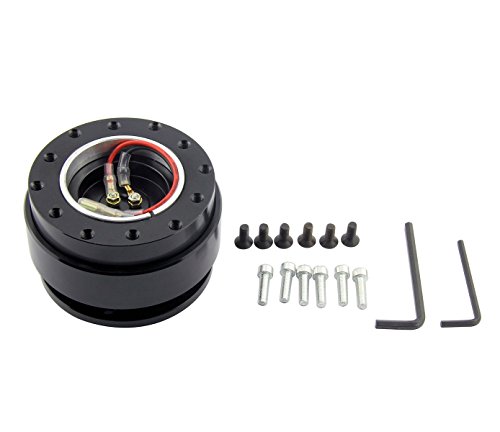 Leadrise Black Steering Wheel Quick Release Hub Adapter Snap Off Boss Kit Universal - Thumbnail 6