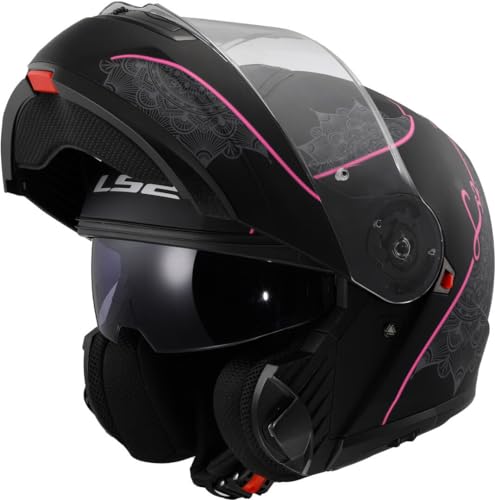 LS2 FF908 Strobe II Lux Helm, schwarz matt/pink, 2XL (63/64)