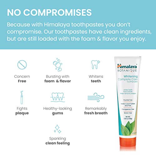 Himalaya Botanique Complete Care Whitening Toothpaste, Simply Mint, for