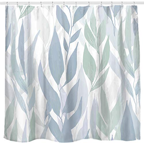 image for Sunlit Designer Tropical Plant Vine Leaves Fabric Shower Curtains for 