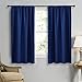 NICETOWN Dark Blue Curtains Blackout Draperies - Home Fashion Thermal Insulated Solid Drape Panels for Kid's Room, Privacy Window Dressing (1 Pair, 42-Inch x 45-Inch)