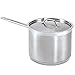 Update International 4 1/2 Qt Induction Ready Stainless Steel Sauce Pan w/Cover, Silver (SSP-4)