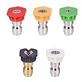 Mudder Pressure Washer Spray Nozzle Tips - 1/4 Quick Connection Design 2.5 GPM (5 Pack)