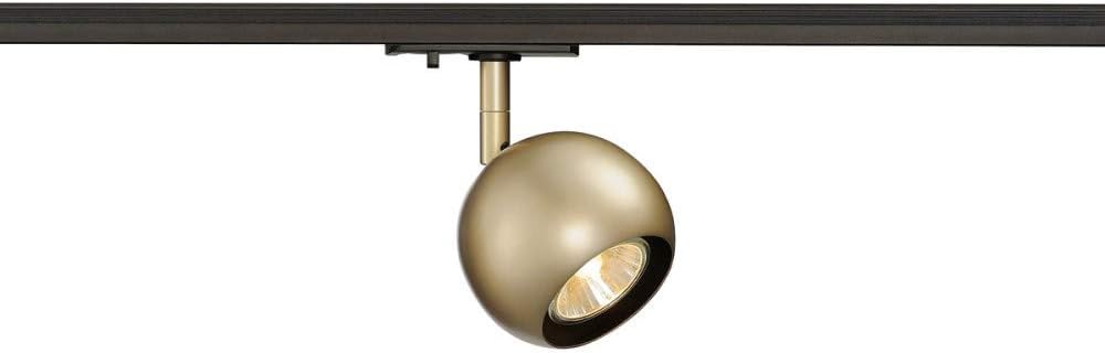 SLV 1-Phase Spotlight Light Eye Spot, GU10 with Adapter, Brass 144013 [Energy Class A]