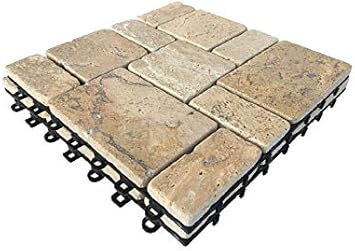 BodenMax® LLTRAVROMA-5-YP Travertine-Roma Muster Click Travertin