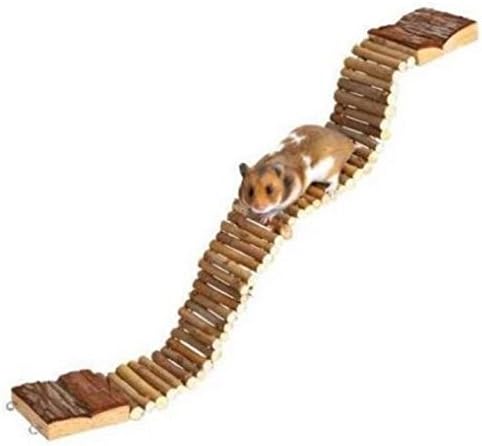 Wooden House Villa Cage Exercise Toy Hamster Hedgehog Mouse Rat Guinea Pig New (Long Ladder)