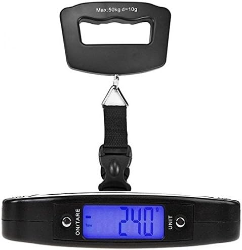 Portable 110lb/50kg/10g LCD Digital Luggage Electronic Scale with Hanging Band