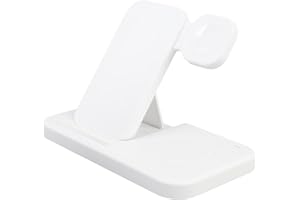 GOWENIC 4 in 1 Wireless Charging Station, Foldable Multi Device Charger for Phone Watch and Earbuds, 15W Fast Charging, Anti 