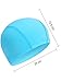 Maxdot 4 Pieces Swimming Caps, Come with 1 Nose Clip and 2 Ear Plug, Durable Elastic Long Hair Swim Caps for Kids, Women, Men