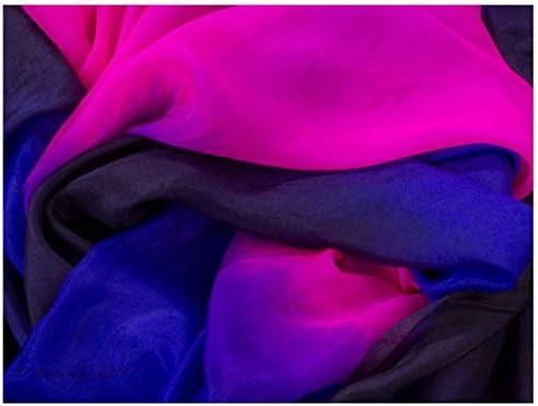 "Rio" Belly Dance Silk Veil for Belly Dancers - Long 3.5 Yard, 126" L x 45" W