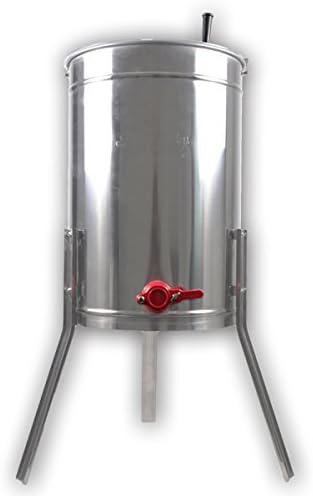 4 Frame Stainless Steel Compact Honey Extractor with Legs by Agralogix (792) - For Beekeeping / Beekeeper Designed in USA