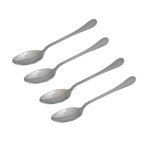 Kosma Set of 12pc Stainless Steel Double wall Coffee Cup | Espresso | Tea Cup 100ml with Triangular Saucer & Tea Spoons (4 Cups, 4 Saucer, 4 Spoons)