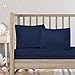 Nestl Pillowcases for Kids - Navy Blue Double Brushed Microfiber Toddler Pillow Cover - Machine Washable - Toddler Pillowcase 14 x 19-1800 Series Premium Pillow Case Set of 2