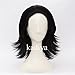 Kadiya Cosplayer Cosplay Wigs Black Short Fluffy Handsome Party Halloween Wig