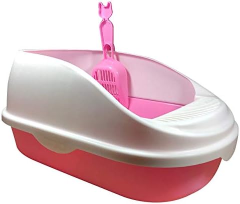 Cat Toilet Semi-closed Cat Litter Tray Environmentally Friendly Cat Sand Basin Hygienic Odour Free 49x34x22.5cm