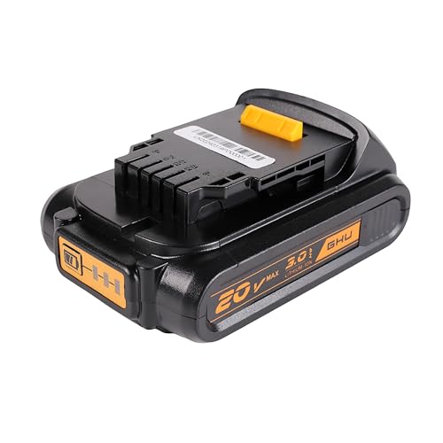 GHU DCB202 Batería Compacta de Reemplazo de 20V 3.0Ah para Herramientas Dewalt 20V MAX Compatible con Dewalt DCB200 DCB204 DCB206 DCB201 DCB203 DCB206 DCB207 20V Herramientas Inalámbricas