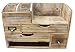 Executive Office Solutions Large Adjustable Wooden Office Desk Organizer for Desktop, Tabletop, or Counter – Wood Storage Shelf Rack – for Office Supplies, Desk Accessories, or Mail - Barnwood (WO13)