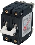 Blue Sea Systems C-Series White Toggle Double Pole 30A Circuit Breaker