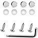 LFParts Stainless Steel Rust Resistant License Plate Frame Security Anti-Theft Self Tapping Screws Fasteners (M6x20mm, Chrome Caps)