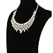 VK Accessories Statement Pearl Bid Queen Costume Crystal Necklace Luxurious Filigree Beaded Jewelry Gold Collar