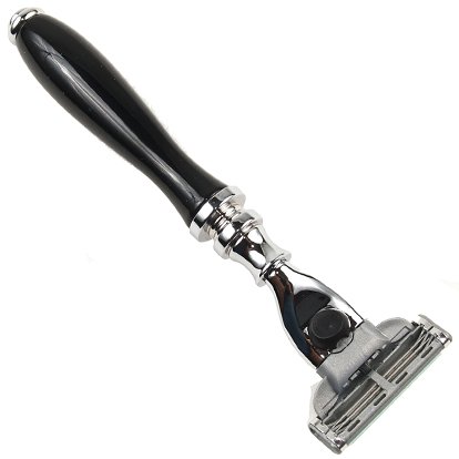 Parker Ebony and Chrome Triple Blade Razor from Parker Safety Razor - Accepts Mach 3 Blades