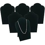 6 Black Velvet Necklace Pendant Jewelry Bust