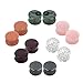 TOPBRIGHT 6 Pairs Natural Mixed Stone Ear Plugs Tunnels Saddle Expander Body Piercing Jewelry Set Gauges