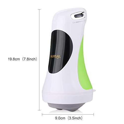 NURSAL Handheld Percussion Electric Massager, Interchangeable Nodes Deep Kneading Therapeutic for Full Body, Blood Circulation