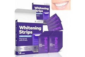 Purple Teeth Whitening Strips, Effective Teeth Whitening Strips Purple for Surface Stain Removal, Natural Shine, Enamel Safe,