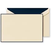 Crane &amp; Co. Navy Blue Bordered Correspondence Card (CC3312)