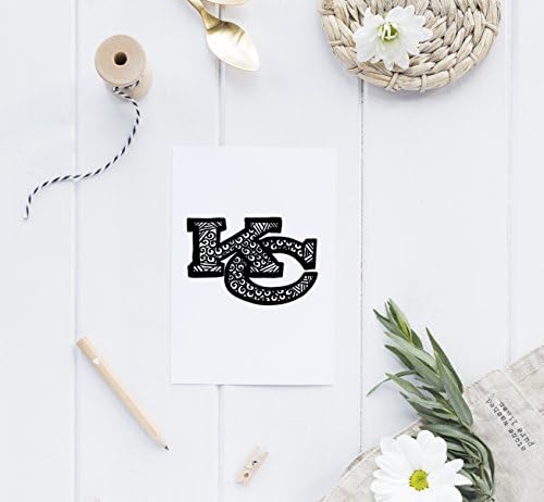 KC Kansas City Chiefs- Doodle Handdrawn Design - Beautiful Trendy Modern Wall Art Quote - Wall Decor - 5x7"- Art Print ONLY