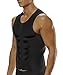 IFLOVE Men's Hot Sweat Body Shaper Sauna Slimming Vest Weight Loss Waist Trainer Workout Tank Top Shapewear Neoprene Compression Thermal Shirt (Zipper Black, XX-Large)