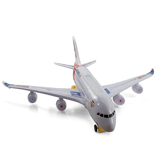 Bump And Go Electric Air Bou A380 Kids Action Airplane - Kidsthrill Big Model Plane With Attractive Lights And Sounds - Changes Direction On Contact - Best For Kids Age 3 And Up. (Colors May Vary) - Image 4