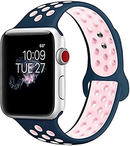 Zege Fits for Apple Watch Band 42mm 44mm, Soft Silicone Sport Band