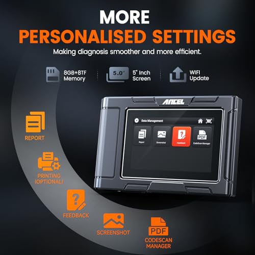 ANCEL HD3300 Heavy Duty Truck Scanner with DPF Regen Full System Diagnostic Tool, Fits for Diesel Engine Cummins, Caterpillar, Detroit, Paccar, Volvo, International & 99% Commercial Cars