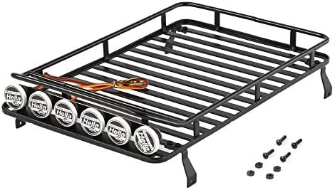 Jullyelegant Portaequipajes de Techo de Metal AX-519 con 6 Luces LED