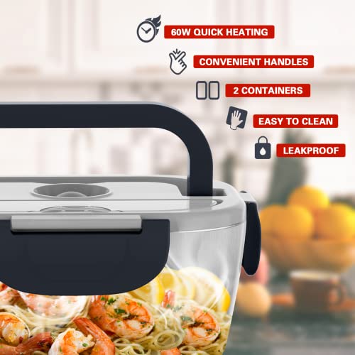 Vovoir Electric Heating Lunch Box 110V/12V/24V 3 in 1 Portable Food