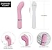 Pure Love Silicone G-Spot Vibrator Pink, Rechargeable and Multi Speed with Swarovski Crystal Button, Pretty Quilted Vibrator