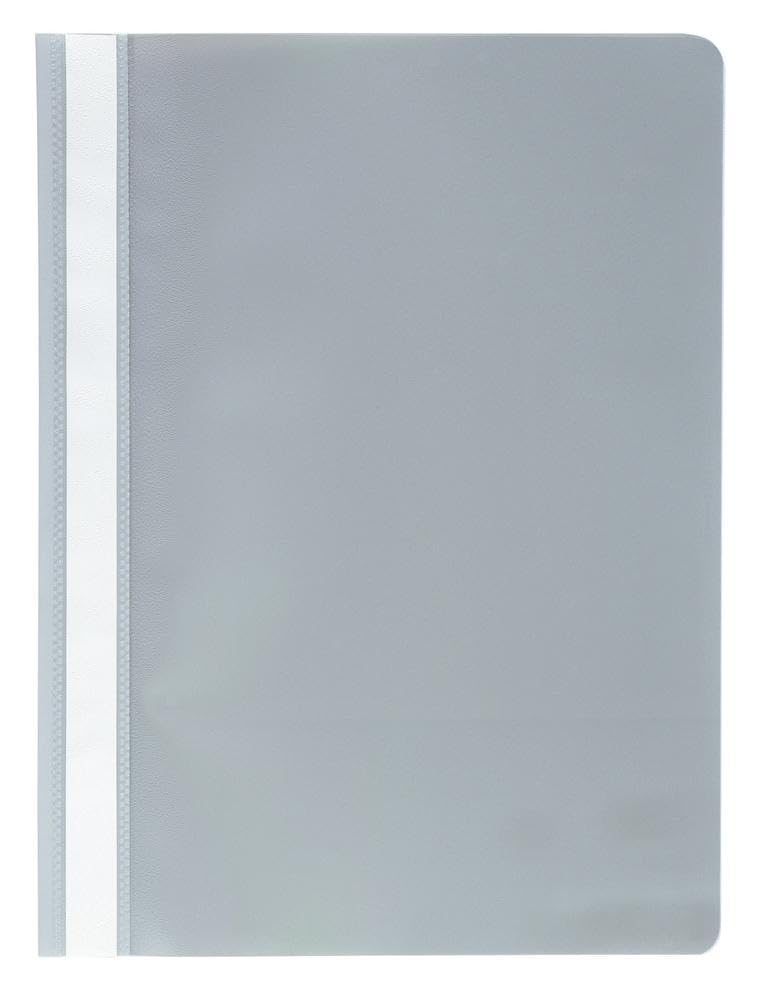 Exacompta - Ref 449210B_PAQ - PP Transfer File - Suitable For Use With A4 Documents, Premium PVC, Clear Front Cover, Holds Approx. 100 Sheets - Grey (Pack of 25)