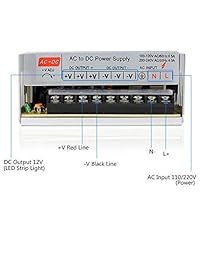 epbowpt 12 V 30 A Universal Regulado Conmutación Fuente De Alimentación Driver para tira de luz LED luz CCTV Proyecto de radio computadora