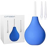 Enema Bulb, Kitypartsy Douche for Men Women Enema Kit with Certificate Comfortable Medical Kits Anal Cleaner Silicone Douche with 3 Replaceable Nozzle