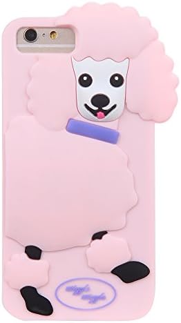 CHOCOCASE Pink Poodle Dog Case for iPhone 7+ iPhone 7 Plus 5.5" Soft Silicone Material 3D Cartoon Cute High Fashion Stylish Kids Teens Girls Women Protective