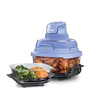 Ninja | Air Fryer | Crispi 4-in-1 Portable Cooking System | 4QT & 6 Cup Glass Containers, Crisper Plates & Storage Lids Included | Microwave, Freezer & Dishwasher Safe | Frosted Lilac | FN101PR