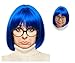 Costume Adventure Royal Blue Bob Wig and Glasses Costume Wig Set - One Size