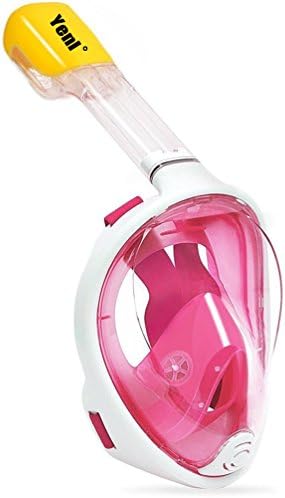 KUSKY full face snorkel mask (Pink, Small/Medium)
