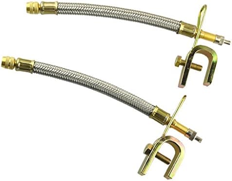 DTY 2 Pack Braided Metal Truck Valve Stem Extention 7.50"