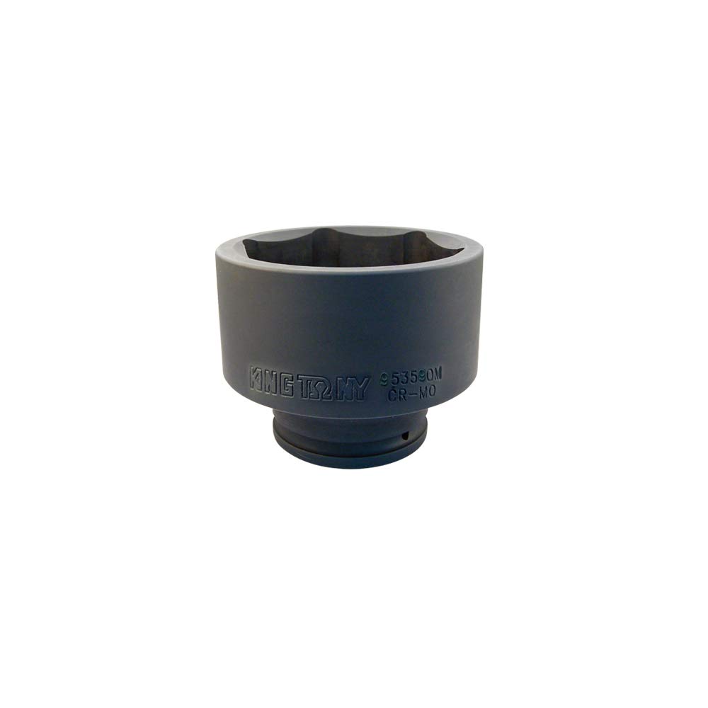 KING TONY 953590M Socket Impacto 1-1/2" Hexagonal D: 90mm for DIYers & Professionals, Made for Repair and Installation tasks, 90mm