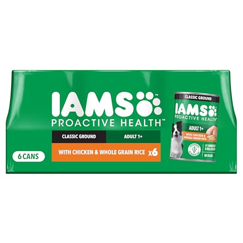 IAMS PROACTIVE HEALTH ADULT WET DOG FOOD CLASSIC GROUND WITH CHICKEN AND RICE, 13 OZ. CANS (6 COUNT, PACK OF 1)