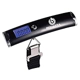 Hot New 110 Lb Electronic Digital Portable Compact Luggage & Suitcase Weighing Scale on Amazon with LCD Backlight Best for Home and Airline Travel (kg/g/lb/oz) - Lifetime Warranty (Black)